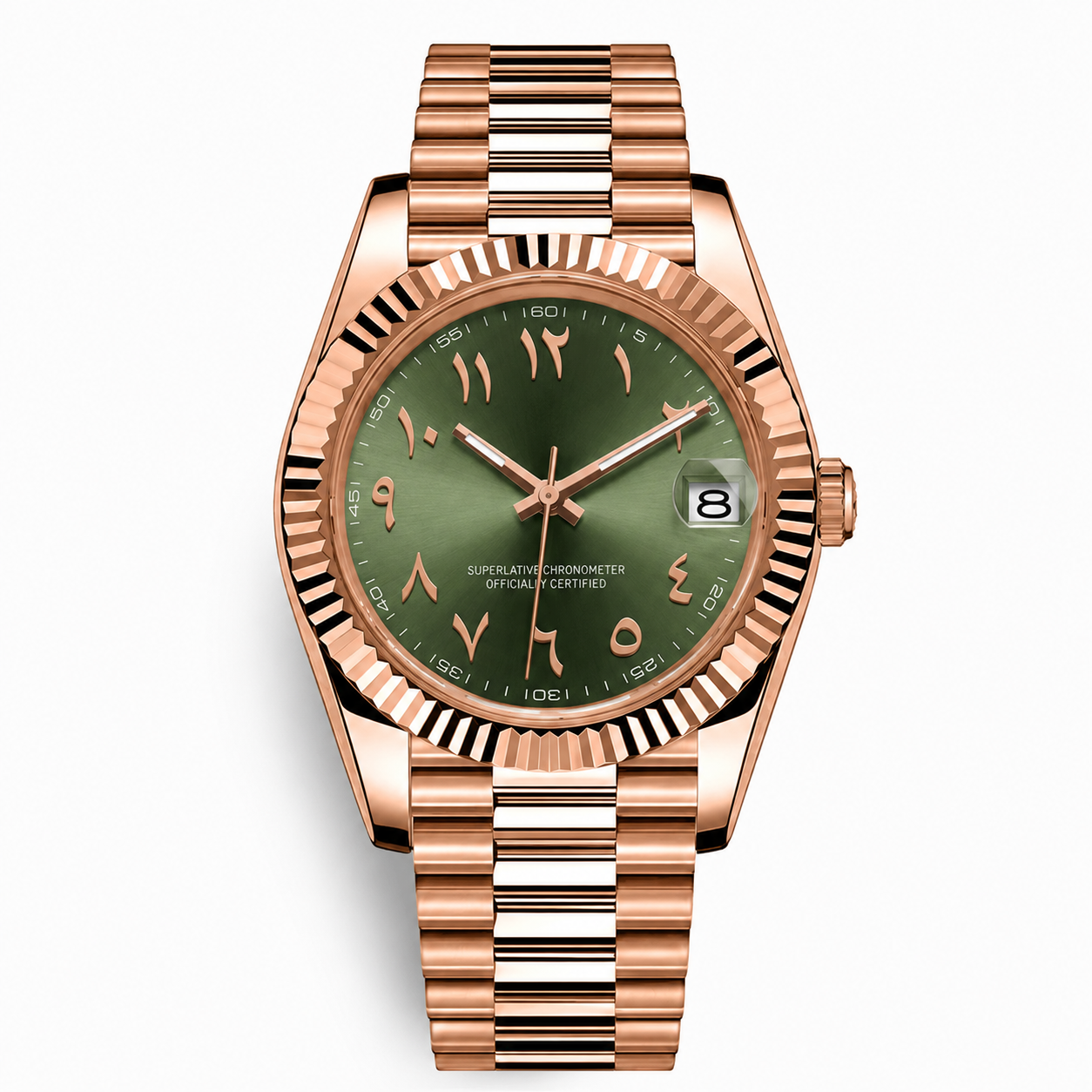 SeikoJust - Rose Gold Arabic Green