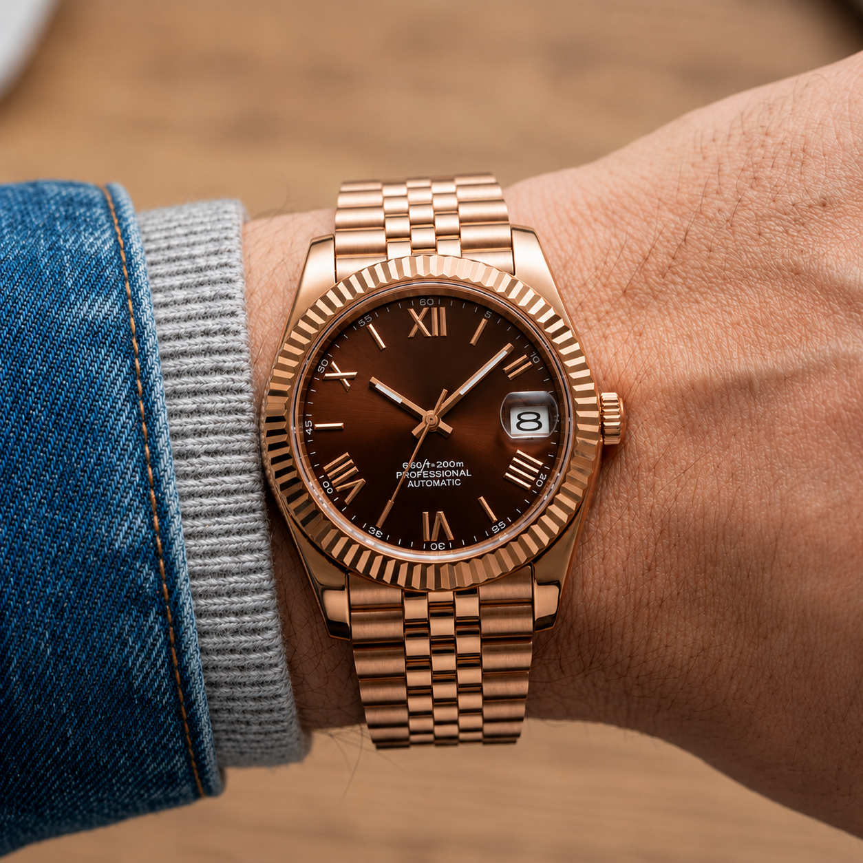 SeikoJust - Rose Gold Bordeaux
