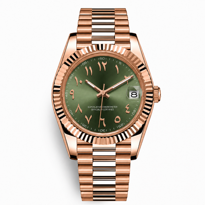 SeikoJust - Rose Gold Arabic Green